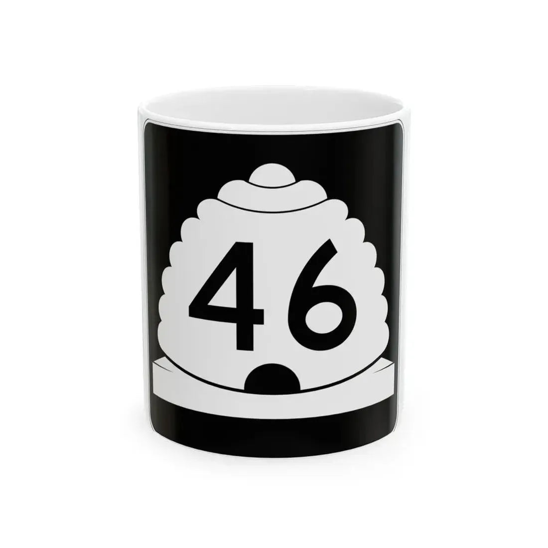 Utah SR 46 (Utah) (Road Sign) White Coffee Mug 11oz - Go Mug Yourself