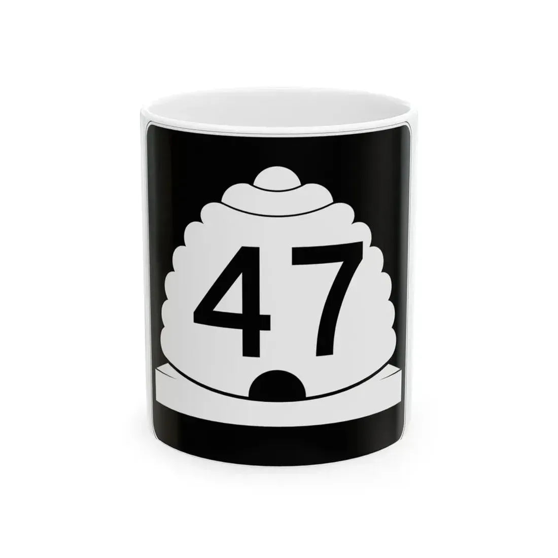 Utah SR 47 (Utah) (Road Sign) White Coffee Mug 11oz - Go Mug Yourself