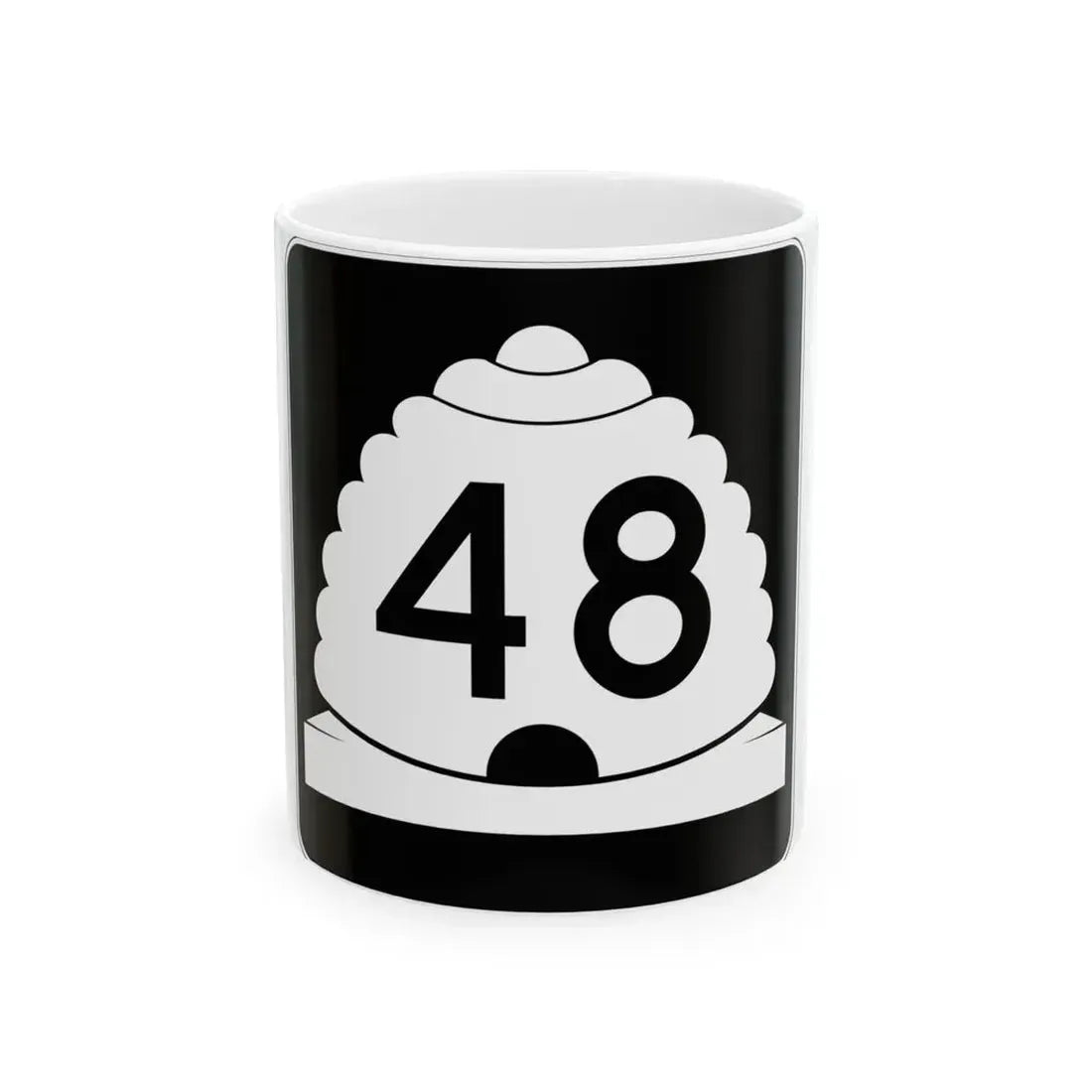 Utah SR 48 (Utah) (Road Sign) White Coffee Mug 11oz - Go Mug Yourself