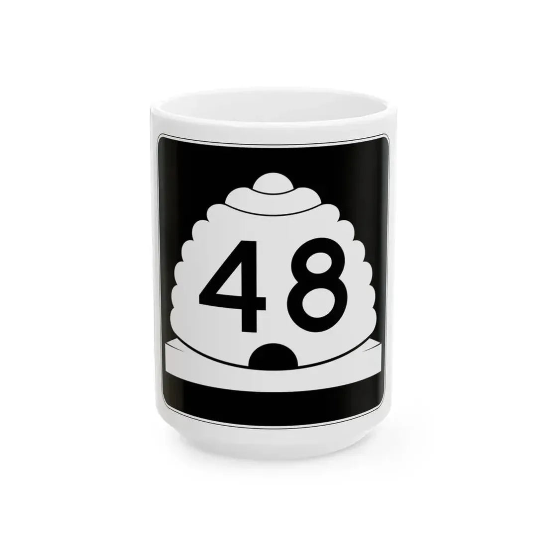 Utah SR 48 (Utah) (Road Sign) White Coffee Mug 15oz - Go Mug Yourself