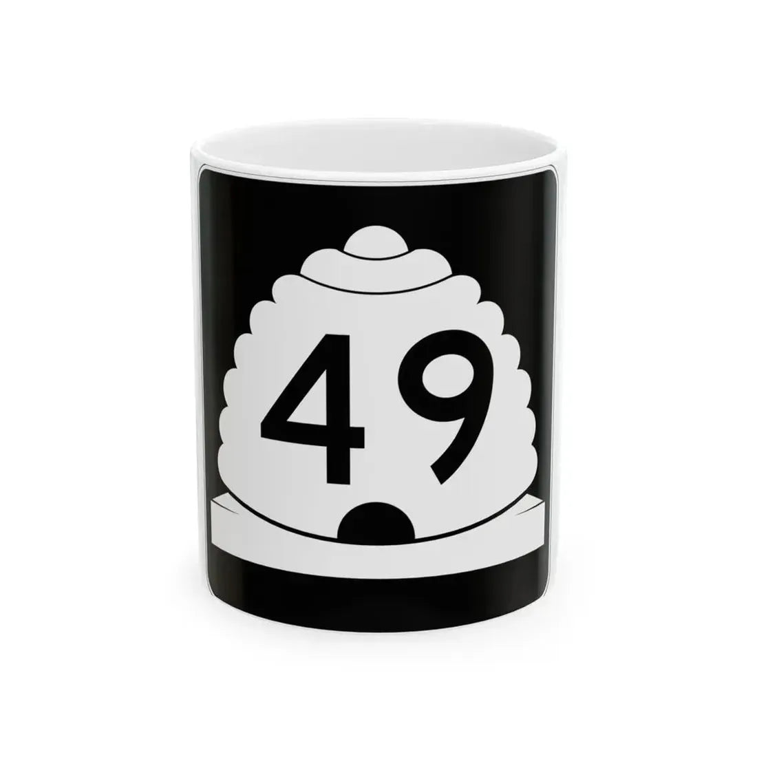 Utah SR 49 (Utah) (Road Sign) White Coffee Mug 11oz - Go Mug Yourself