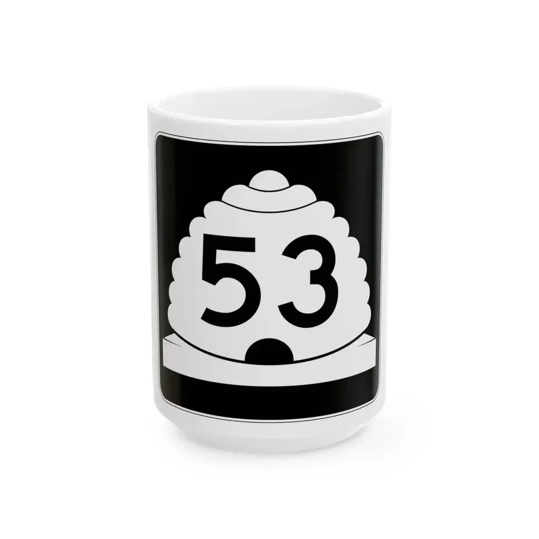 Utah SR 53 (Utah) (Road Sign) White Coffee Mug 15oz - Go Mug Yourself