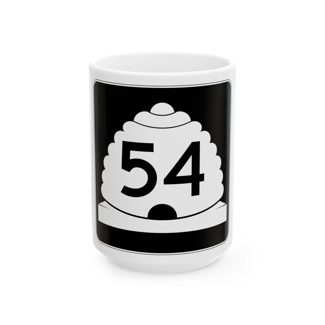 Utah SR 54 (Utah) (Road Sign) White Coffee Mug 15oz - Go Mug Yourself