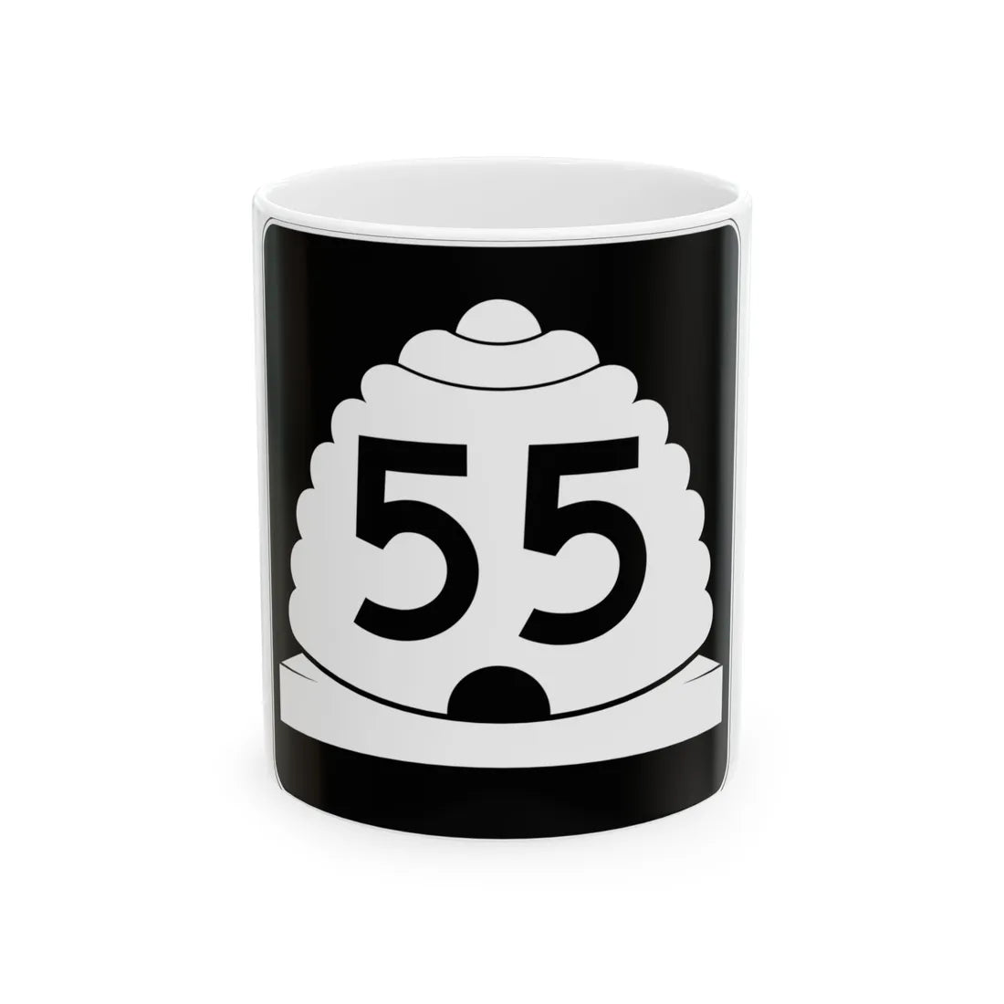 Utah SR 55 (Utah) (Road Sign) White Coffee Mug 11oz - Go Mug Yourself