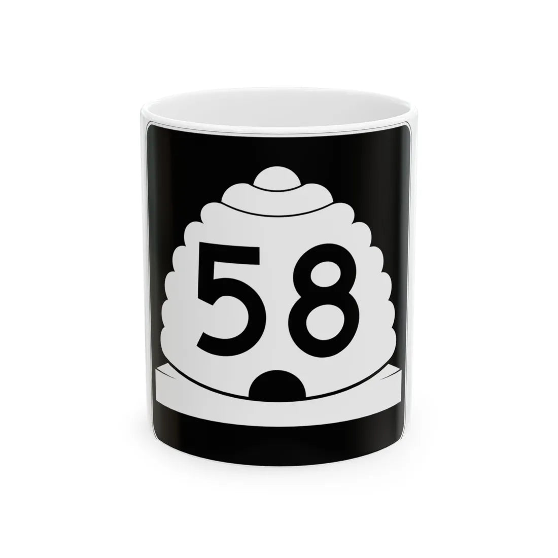 Utah SR 58 (Utah) (Road Sign) White Coffee Mug 11oz - Go Mug Yourself
