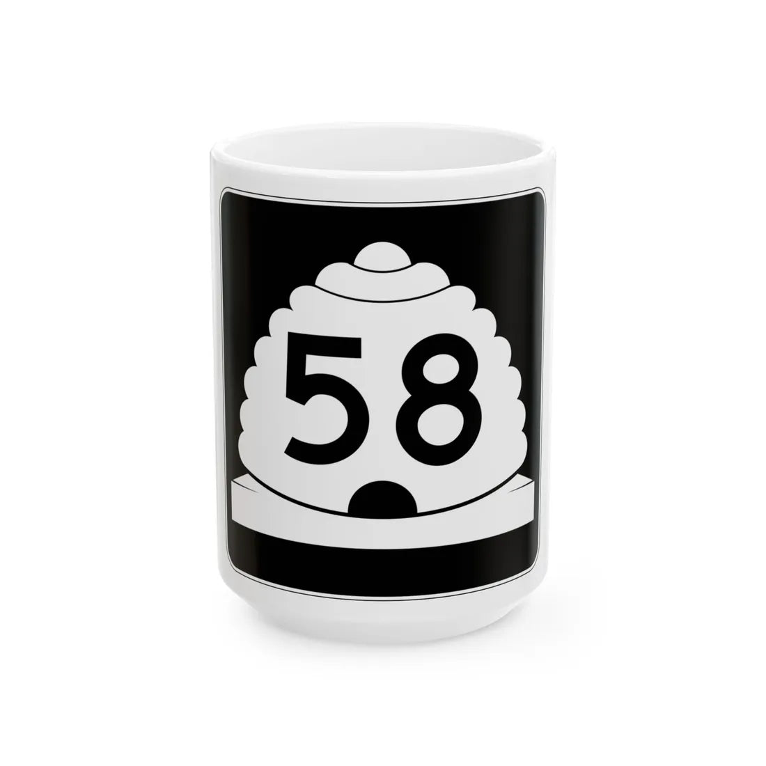 Utah SR 58 (Utah) (Road Sign) White Coffee Mug 15oz - Go Mug Yourself