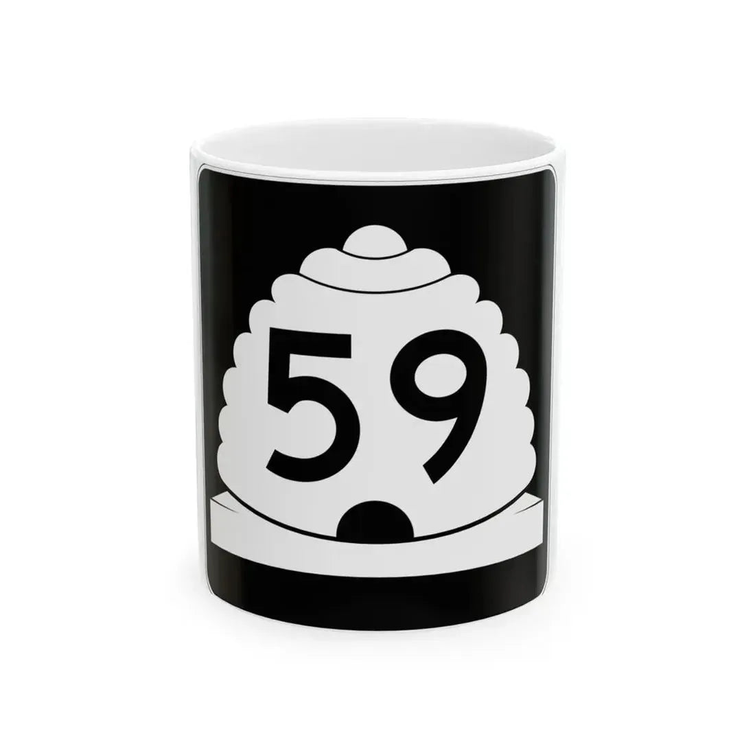 Utah SR 59 (Utah) (Road Sign) White Coffee Mug 11oz - Go Mug Yourself