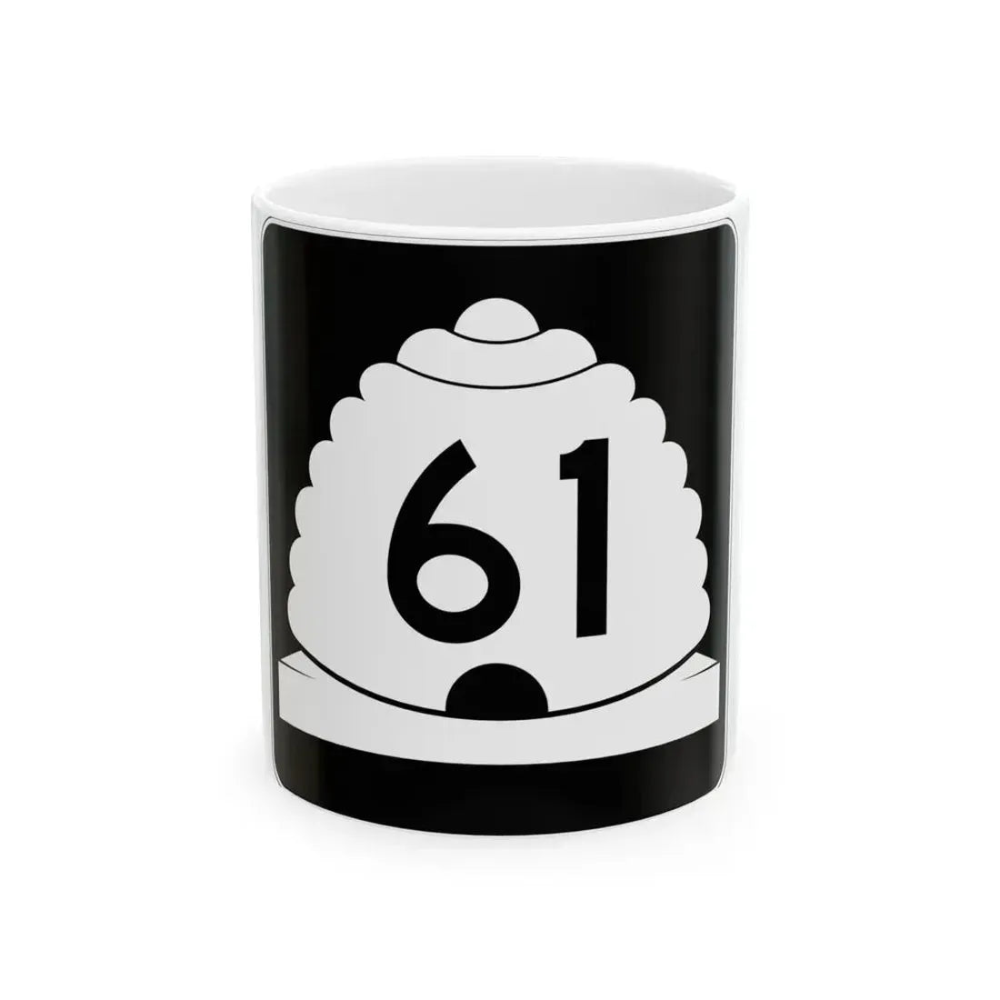 Utah SR 61 (Utah) (Road Sign) White Coffee Mug 11oz - Go Mug Yourself