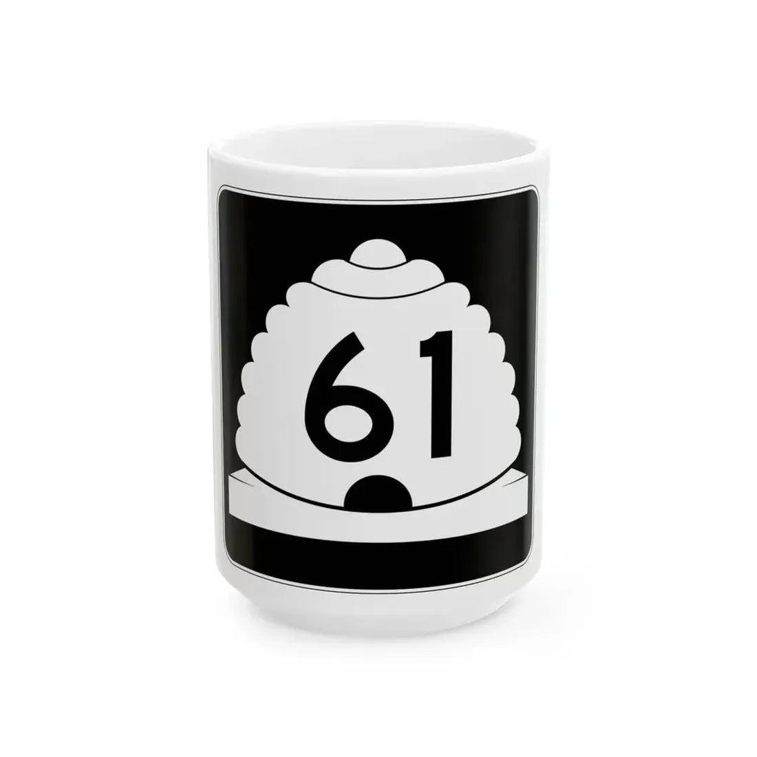 Utah SR 61 (Utah) (Road Sign) White Coffee Mug 15oz - Go Mug Yourself