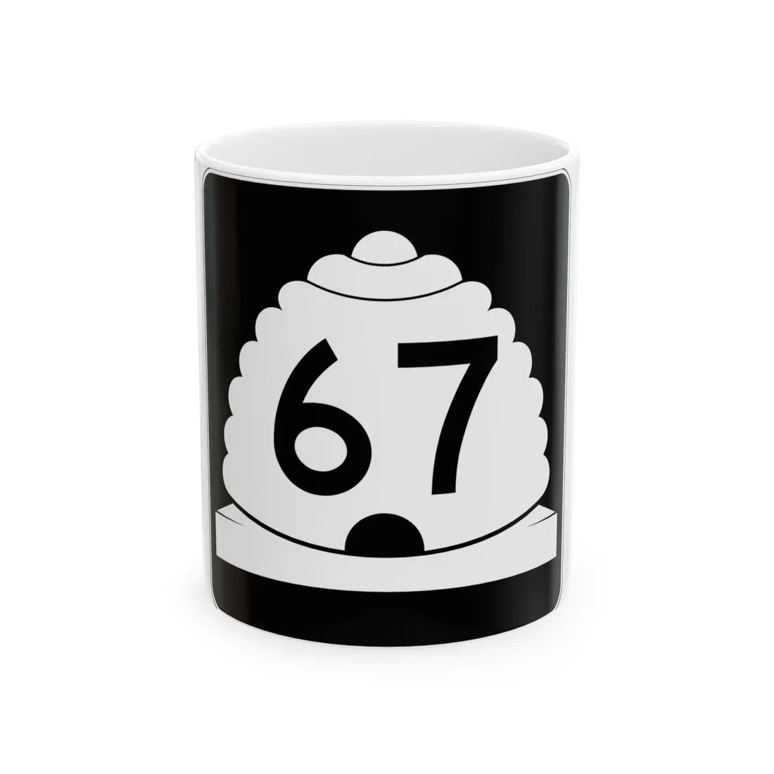 Utah SR 67 (Utah) (Road Sign) White Coffee Mug 11oz - Go Mug Yourself