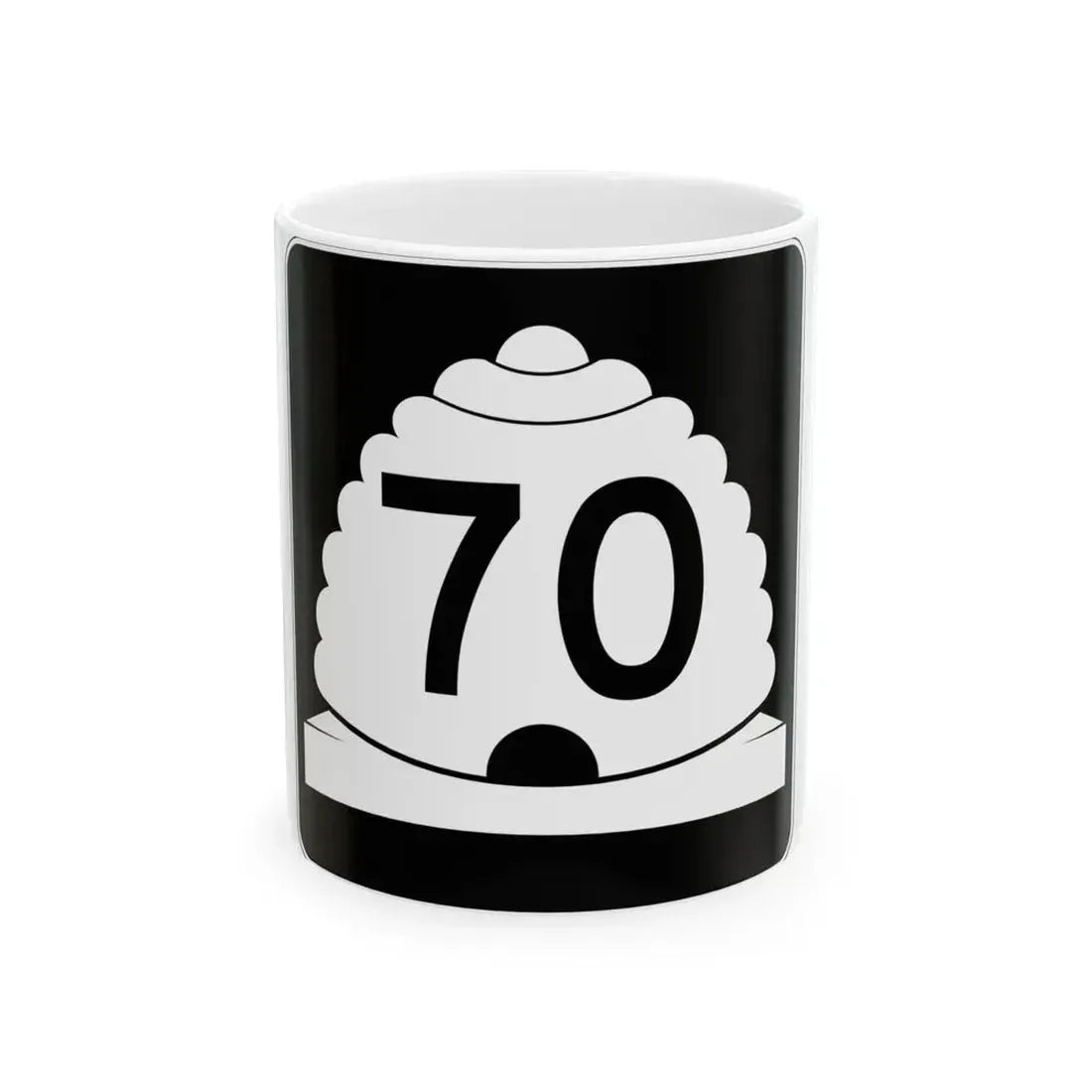 Utah SR 70 (Utah) (Road Sign) White Coffee Mug 11oz - Go Mug Yourself
