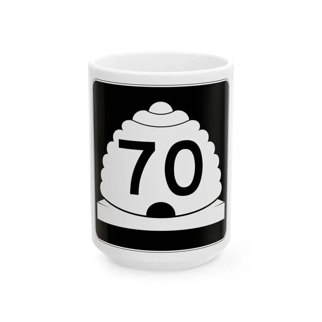 Utah SR 70 (Utah) (Road Sign) White Coffee Mug 15oz - Go Mug Yourself