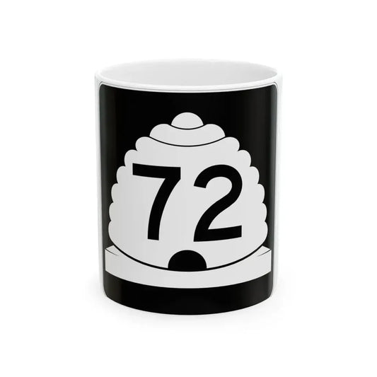 Utah SR 72 (Utah) (Road Sign) White Coffee Mug 11oz - Go Mug Yourself