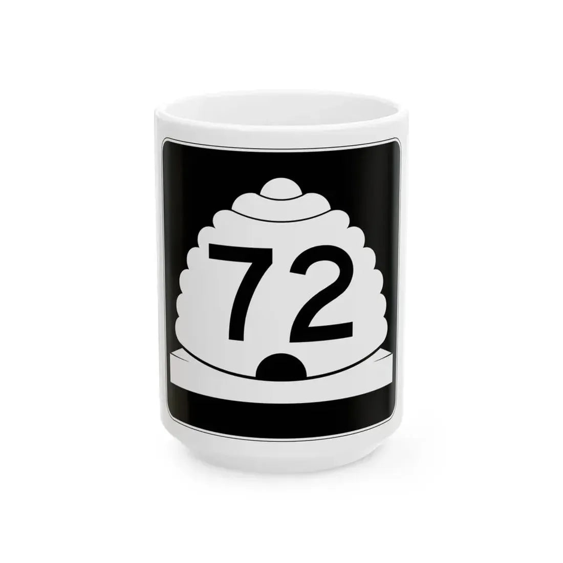 Utah SR 72 (Utah) (Road Sign) White Coffee Mug 15oz - Go Mug Yourself