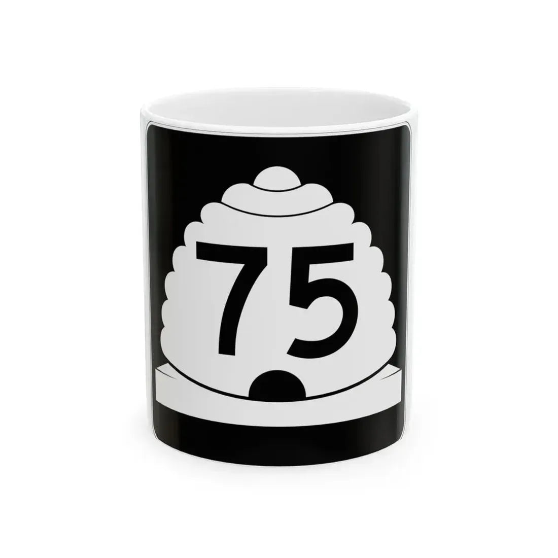 Utah SR 75 (Utah) (Road Sign) White Coffee Mug 11oz - Go Mug Yourself