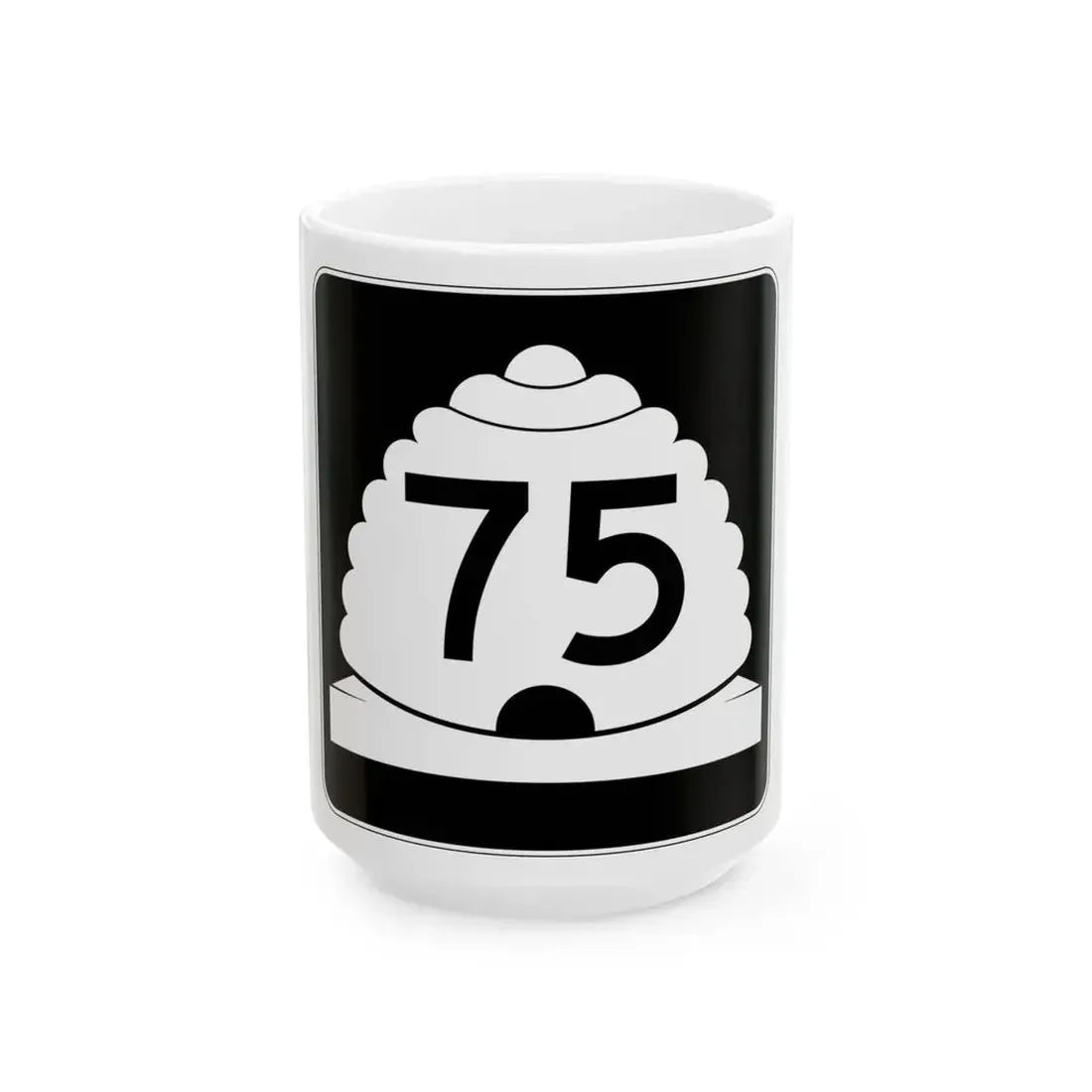 Utah SR 75 (Utah) (Road Sign) White Coffee Mug 15oz - Go Mug Yourself