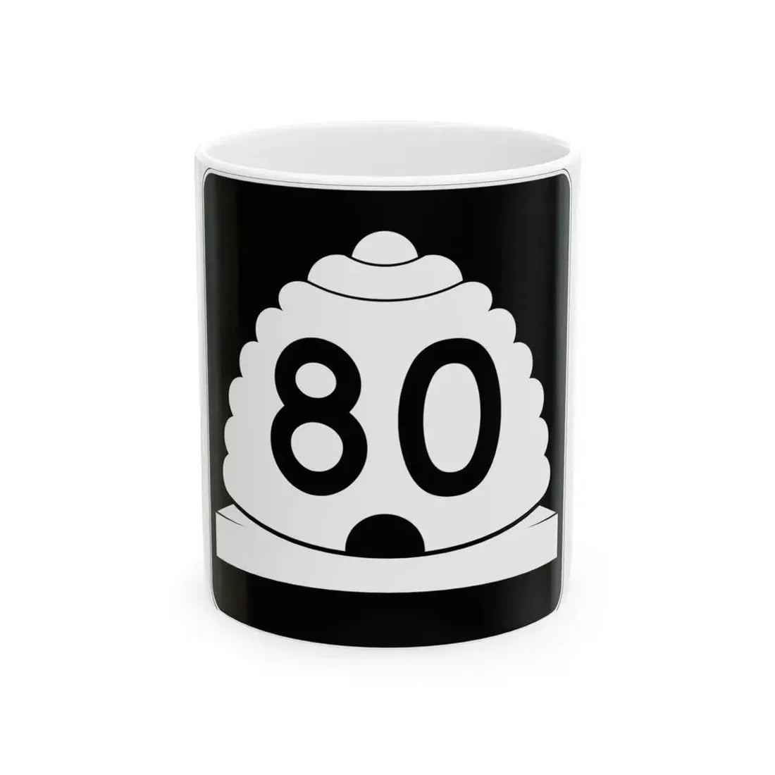 Utah SR 80 (Utah) (Road Sign) White Coffee Mug 11oz - Go Mug Yourself
