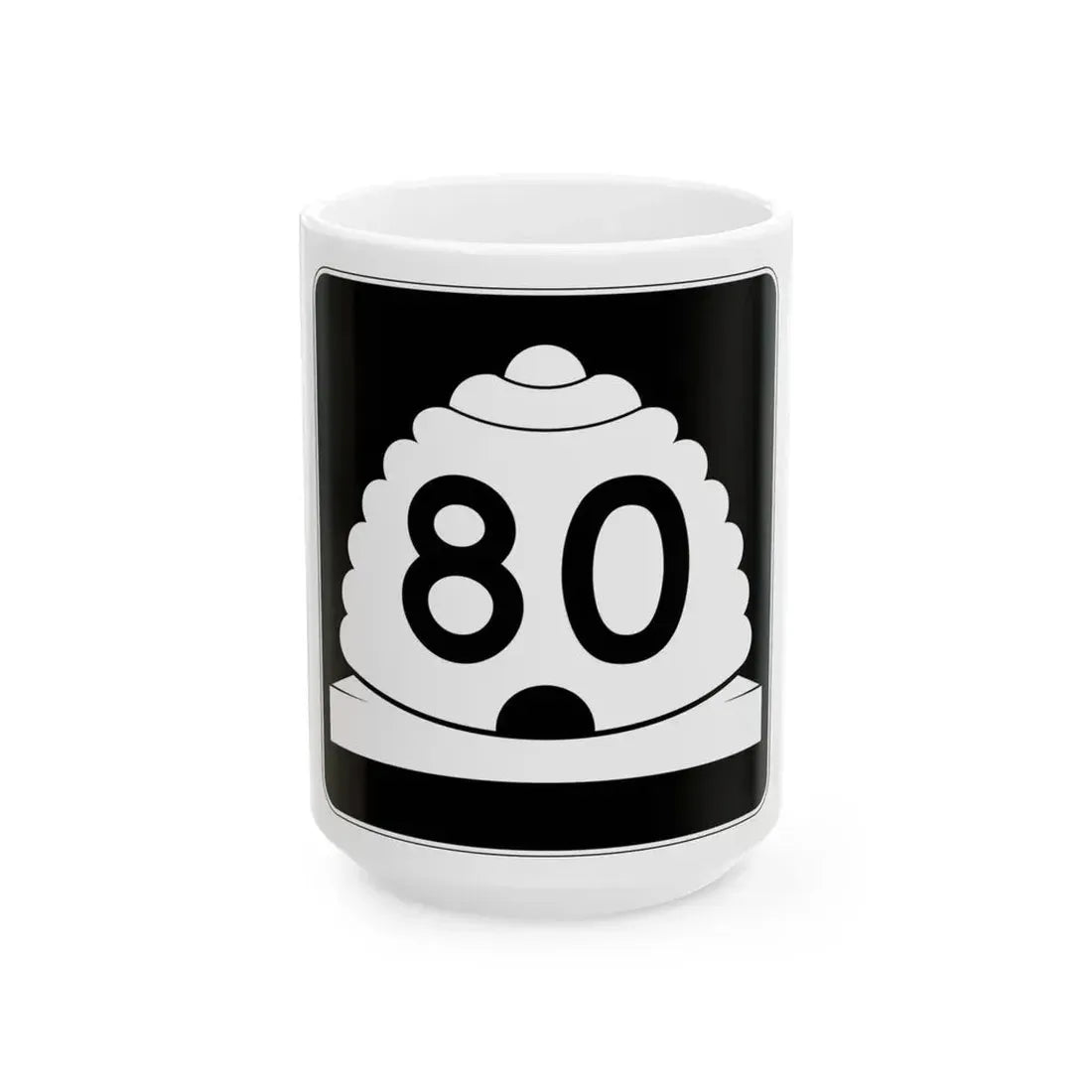 Utah SR 80 (Utah) (Road Sign) White Coffee Mug 15oz - Go Mug Yourself