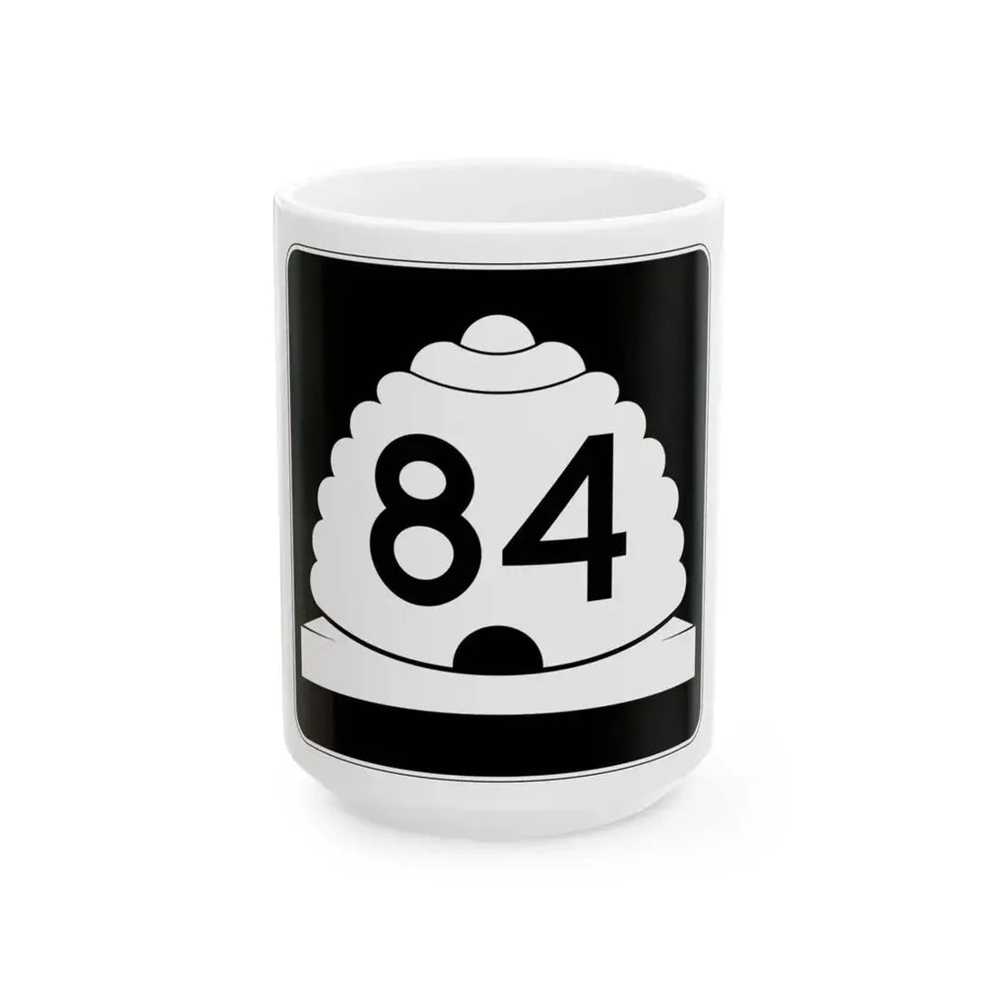 Utah SR 84 (Utah) (Road Sign) White Coffee Mug 15oz - Go Mug Yourself
