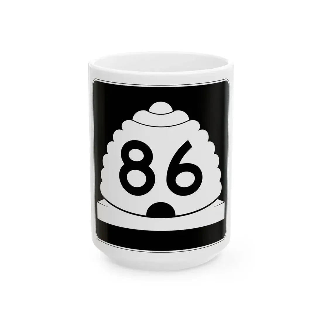Utah SR 86 (Utah) (Road Sign) White Coffee Mug 15oz - Go Mug Yourself