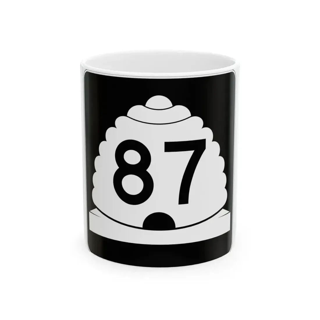 Utah SR 87 (Utah) (Road Sign) White Coffee Mug 11oz - Go Mug Yourself