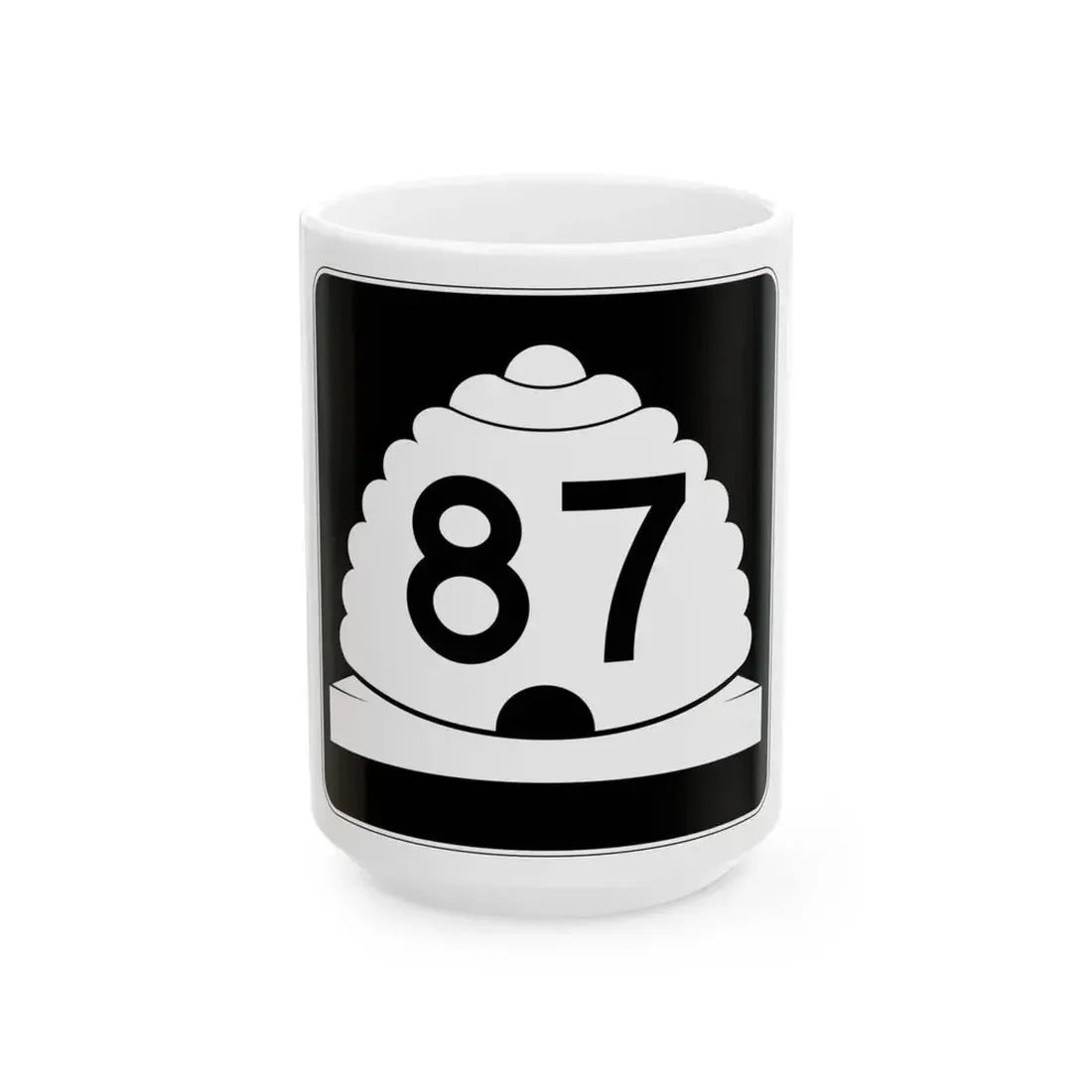 Utah SR 87 (Utah) (Road Sign) White Coffee Mug 15oz - Go Mug Yourself