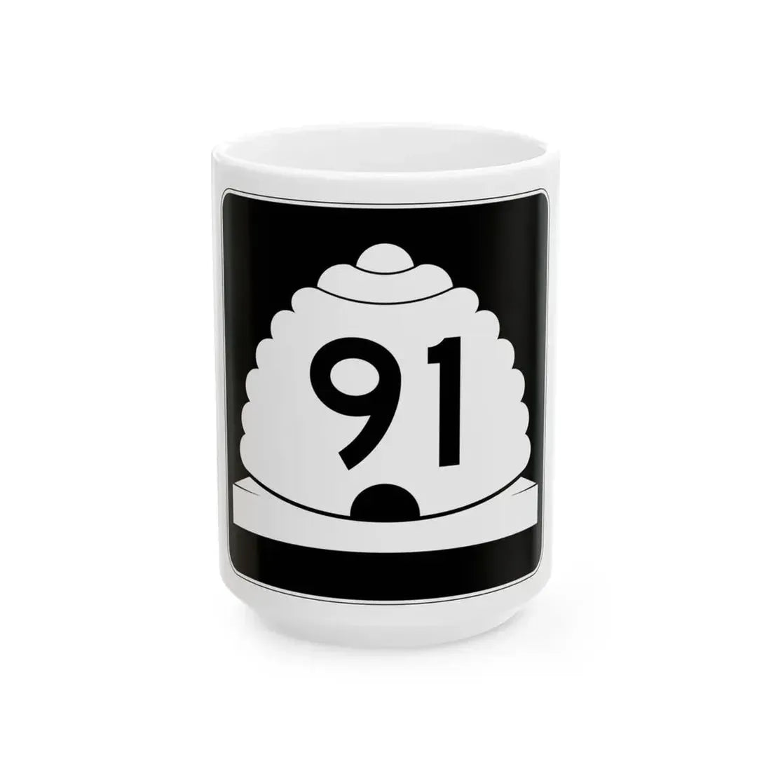 Utah SR 91 (Utah) (Road Sign) White Coffee Mug 15oz - Go Mug Yourself