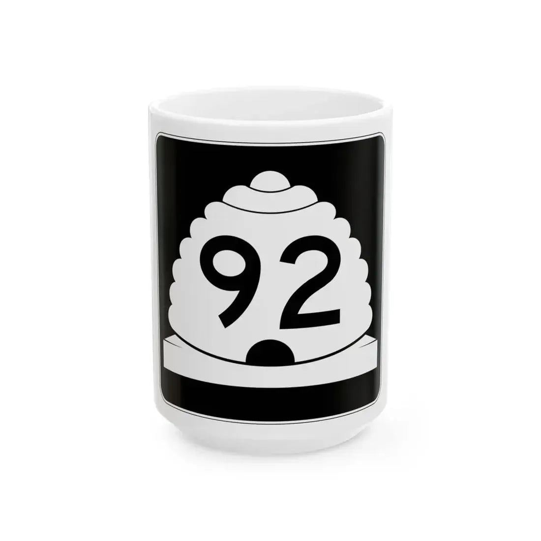 Utah SR 92 (Utah) (Road Sign) White Coffee Mug 15oz - Go Mug Yourself
