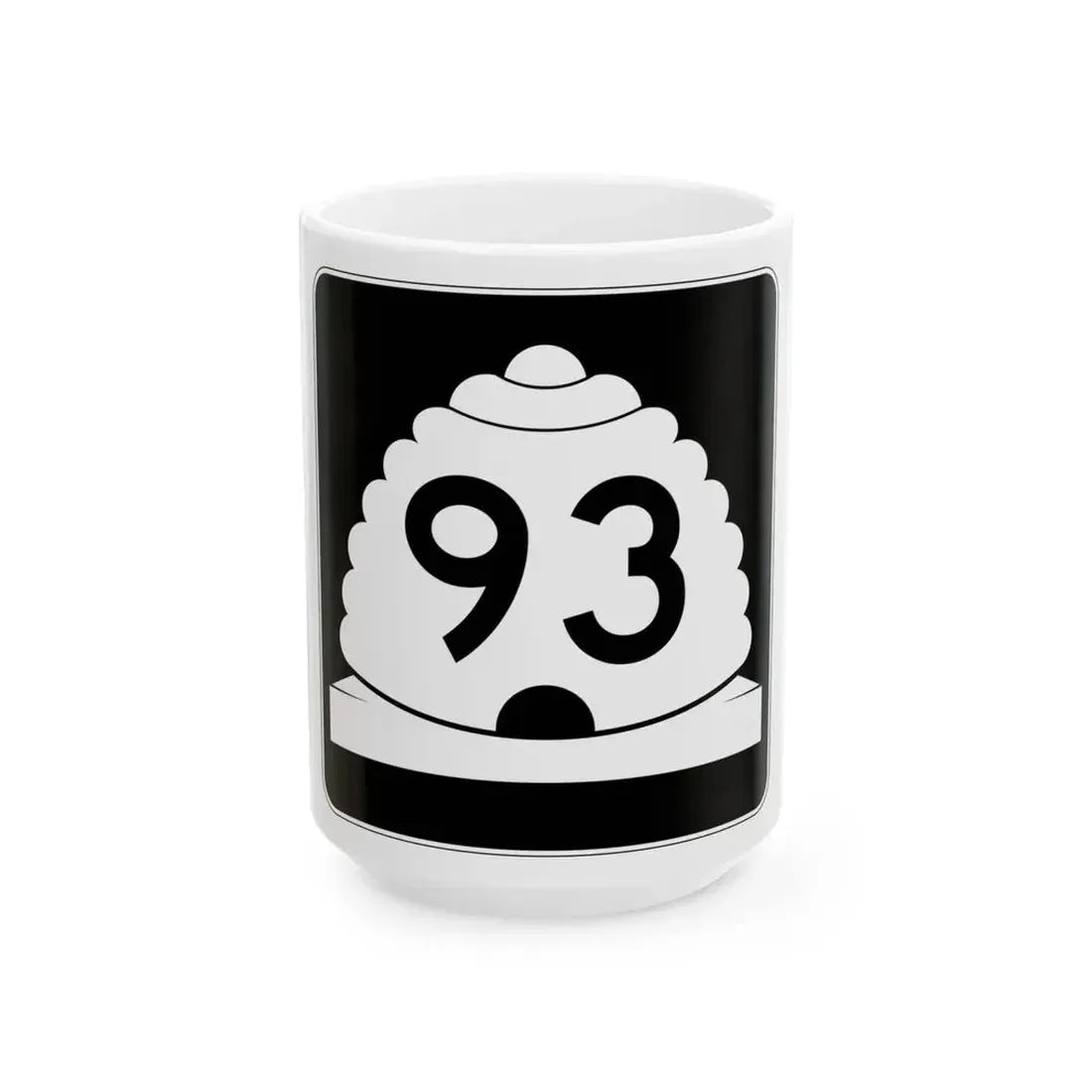 Utah SR 93 (Utah) (Road Sign) White Coffee Mug 15oz - Go Mug Yourself