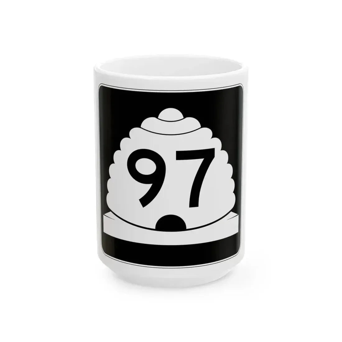 Utah SR 97 (Utah) (Road Sign) White Coffee Mug 15oz - Go Mug Yourself