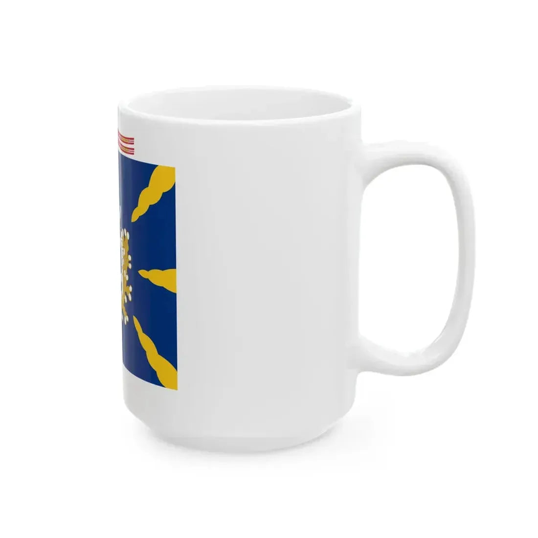 Uudenmaan prikaatin lippu (Finland) White Coffee Mug - Go Mug Yourself