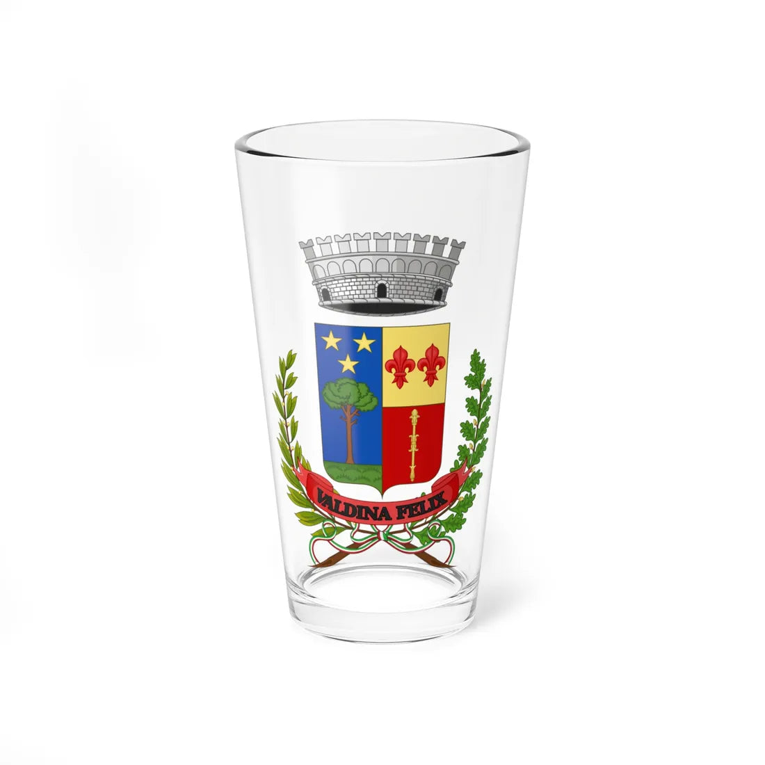Valdina-Stemma (Italy) (Coat of Arms) Pint Glass 16oz 16oz - Go Mug Yourself