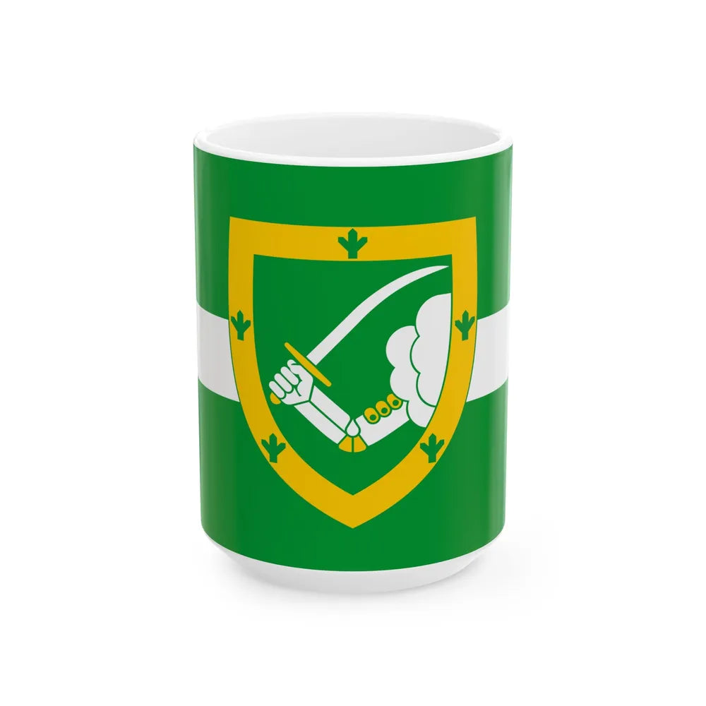 Valga valla lipp (Estonia) White Coffee Mug 15oz - Go Mug Yourself