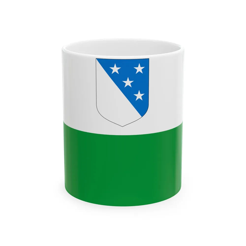 Valgamaa lipp (Estonia) White Coffee Mug 11oz - Go Mug Yourself