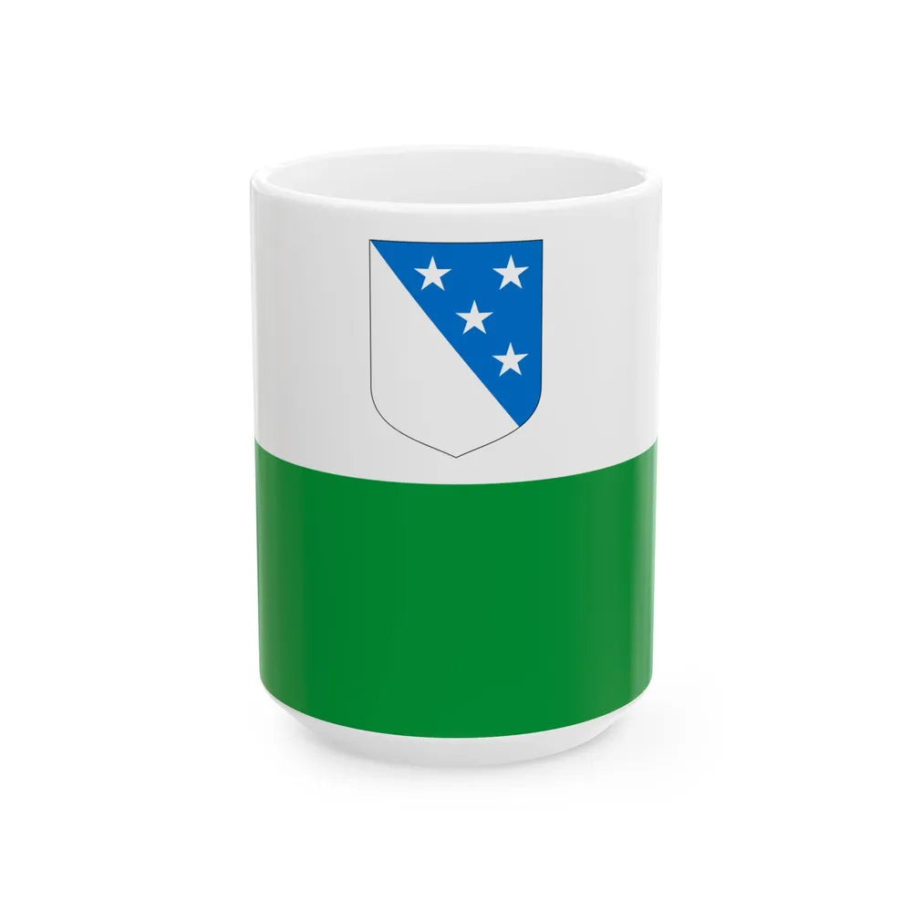 Valgamaa lipp (Estonia) White Coffee Mug 15oz - Go Mug Yourself