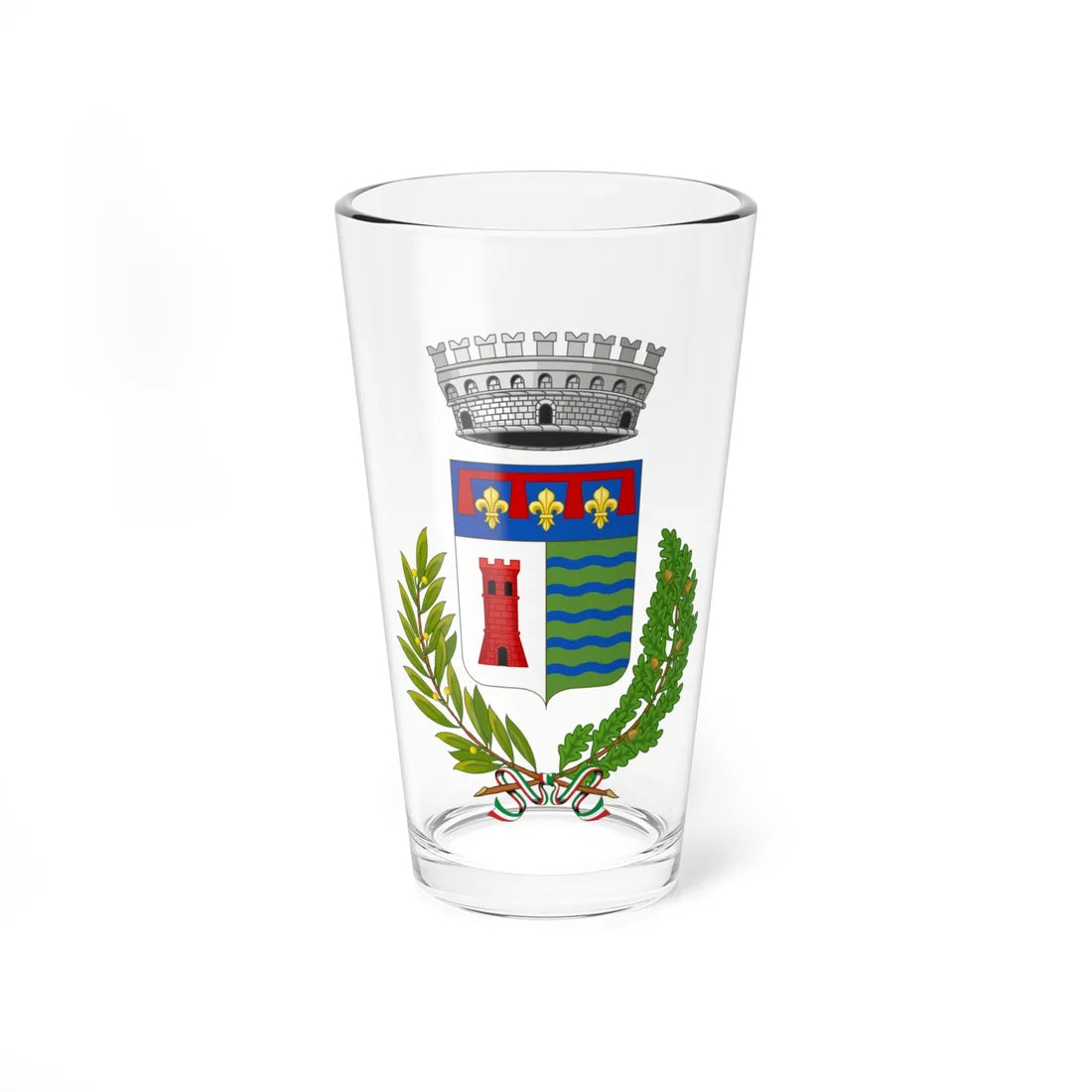 Valsamoggia-Stemma (Italy) (Coat of Arms) Pint Glass 16oz 16oz - Go Mug Yourself