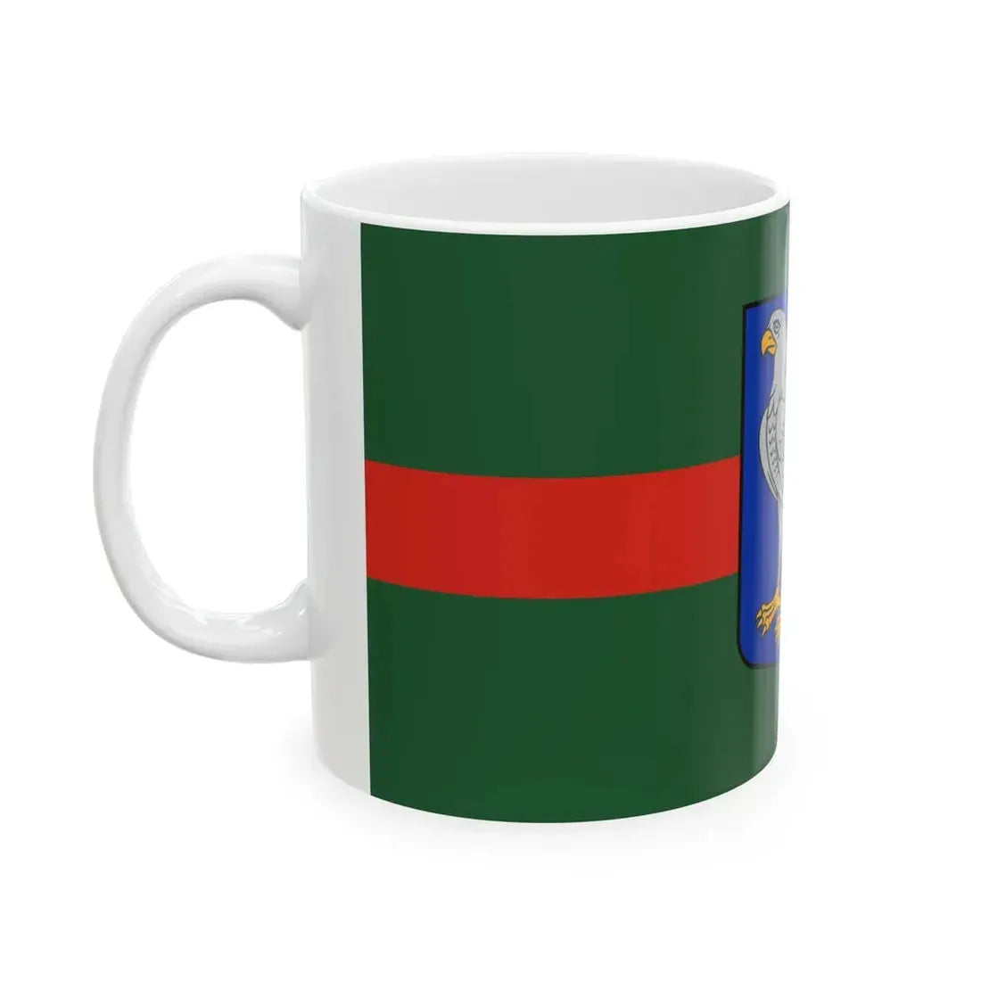 Vandzenes pagasta karogs (Latvia) White Coffee Mug - Go Mug Yourself