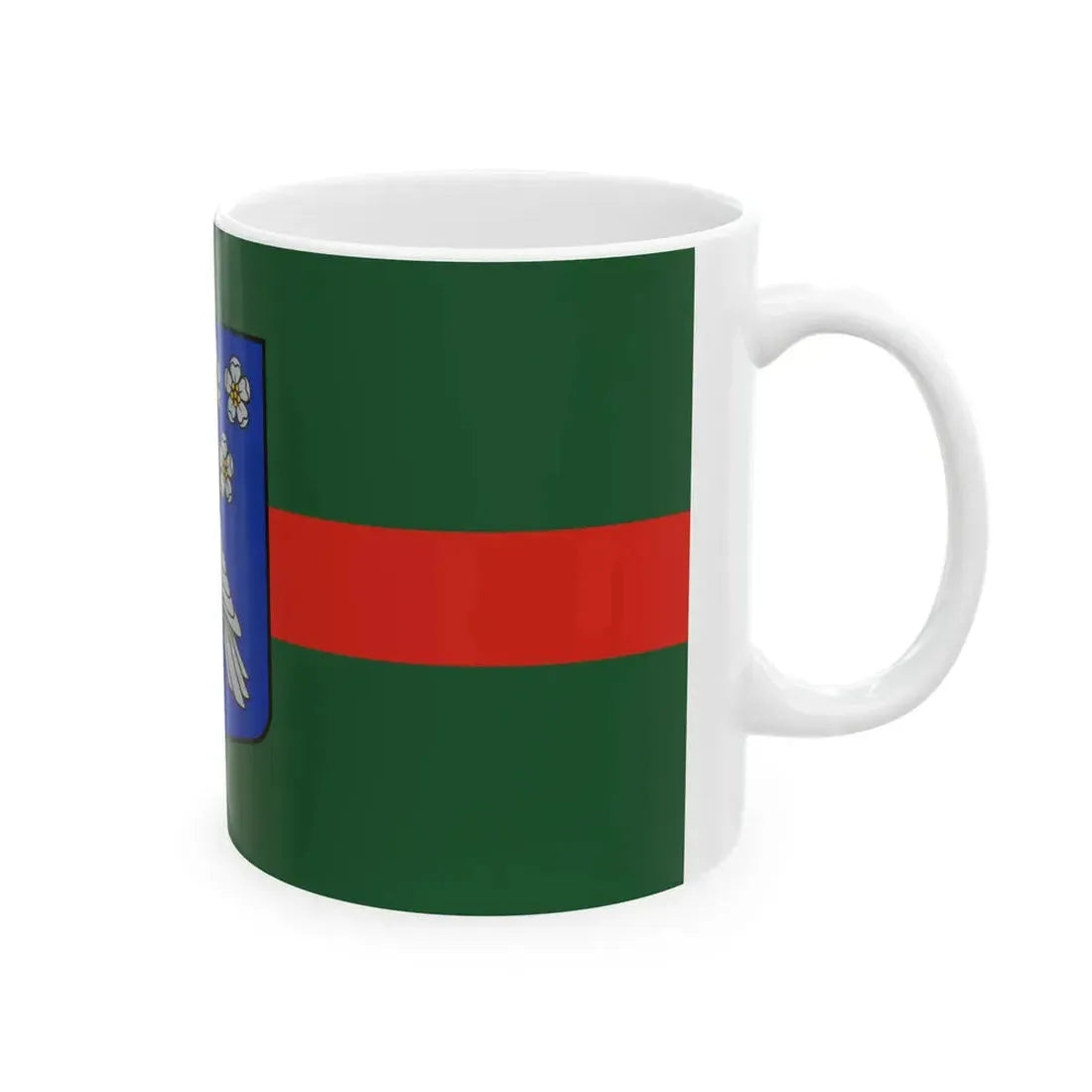 Vandzenes pagasta karogs (Latvia) White Coffee Mug - Go Mug Yourself