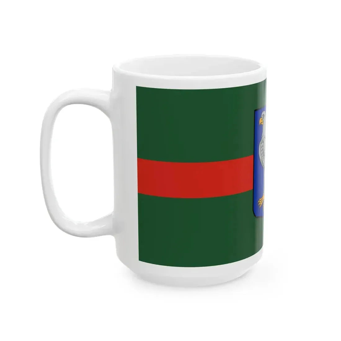 Vandzenes pagasta karogs (Latvia) White Coffee Mug - Go Mug Yourself