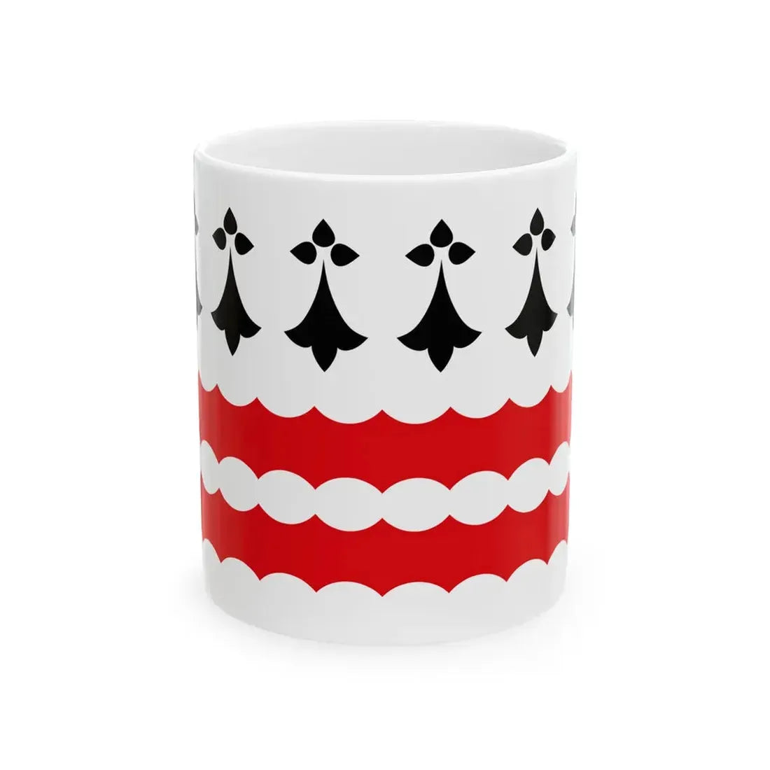Vannetais Oriental traditional district flag (France) White Coffee Mug 11oz - Go Mug Yourself