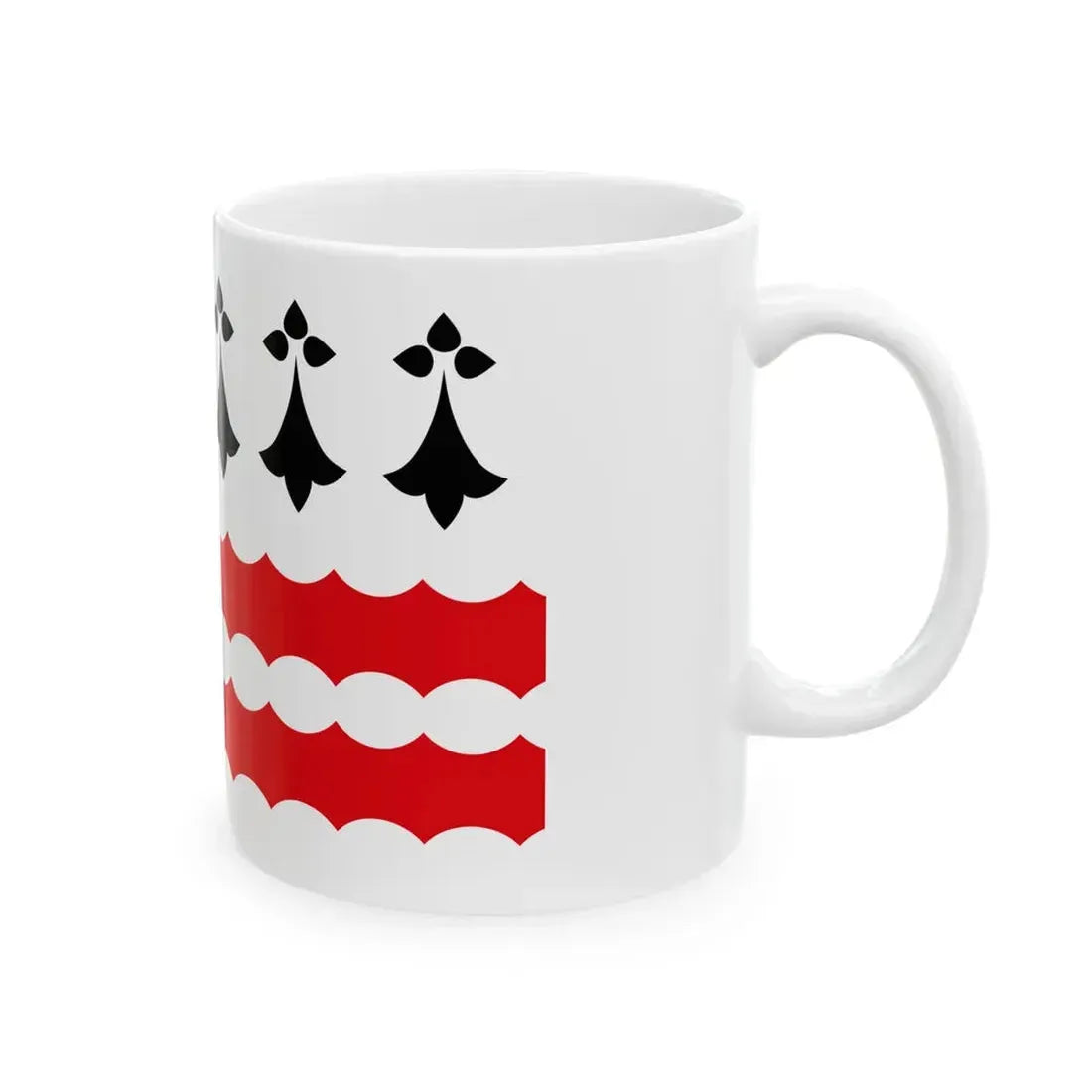 Vannetais Oriental traditional district flag (France) White Coffee Mug - Go Mug Yourself