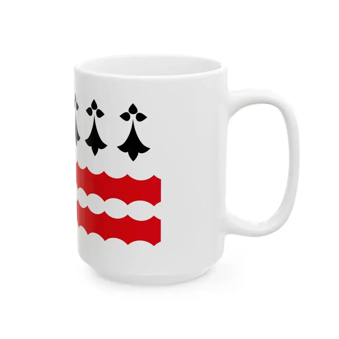 Vannetais Oriental traditional district flag (France) White Coffee Mug - Go Mug Yourself
