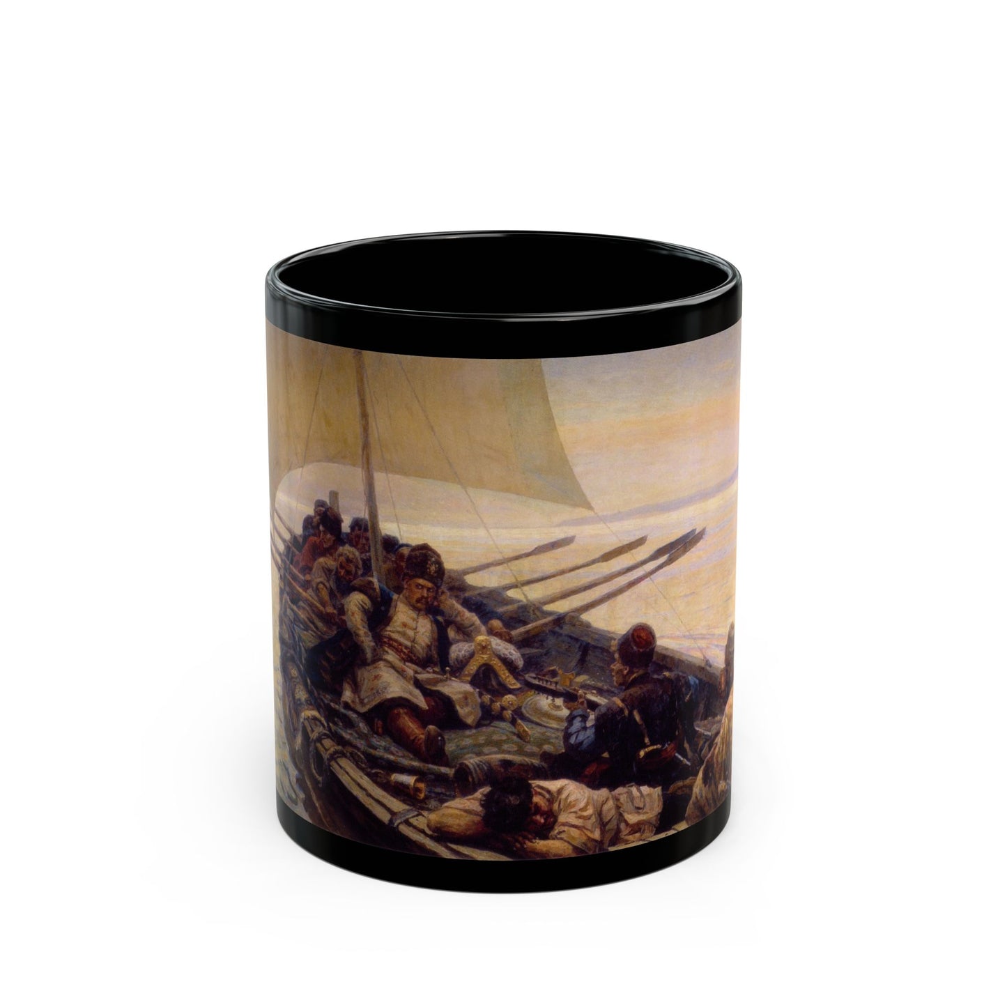 Vasily Ivanovich Surikov (1848-1916) Stepan Razin - Black Coffee Mug-11oz-Go Mug Yourself