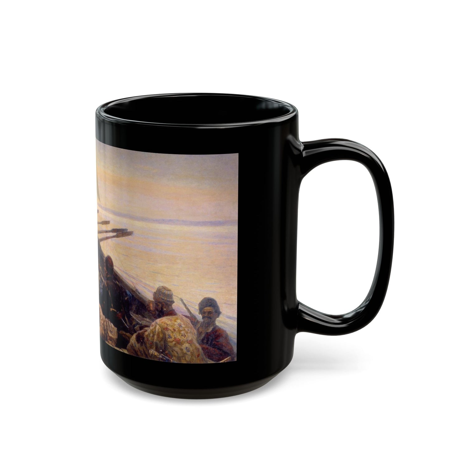 Vasily Ivanovich Surikov (1848-1916) Stepan Razin - Black Coffee Mug-Go Mug Yourself