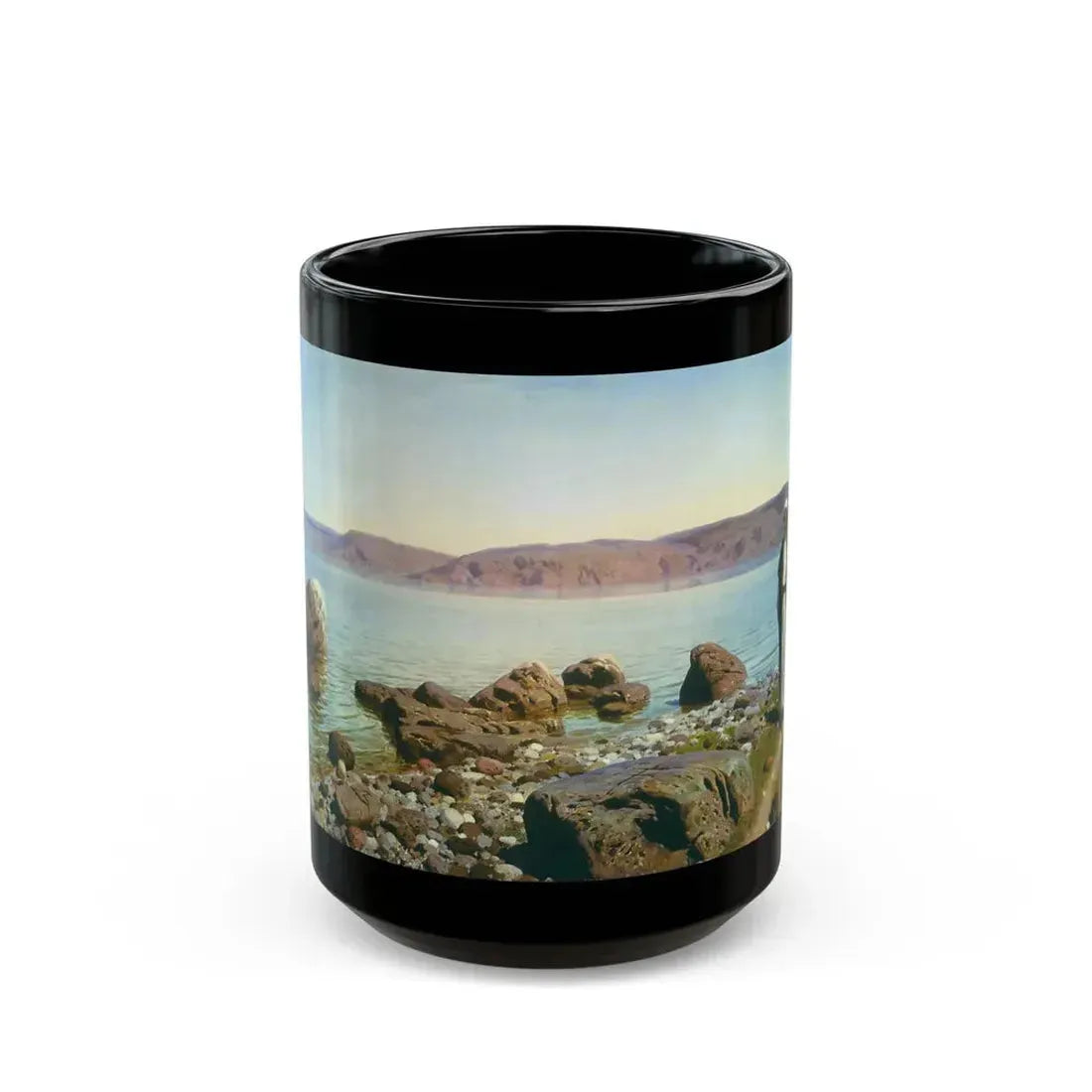 Vasily Polenov - At the Genisaret Lake 1888 - Black Coffee Mug 15oz - Go Mug Yourself