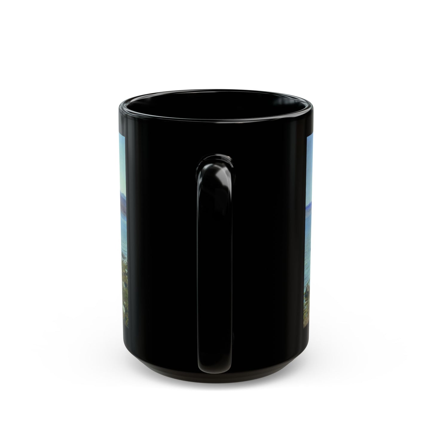 Vasily Polenov - At the Genisaret Lake 1888 - Black Coffee Mug-Go Mug Yourself