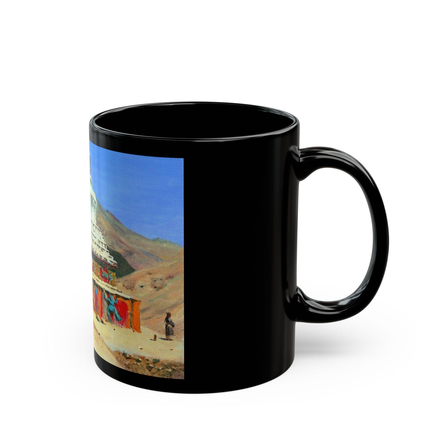 Vasily Vereshchagin (1842-1904) Reliquaries in Ladakh - Black Coffee Mug-Go Mug Yourself