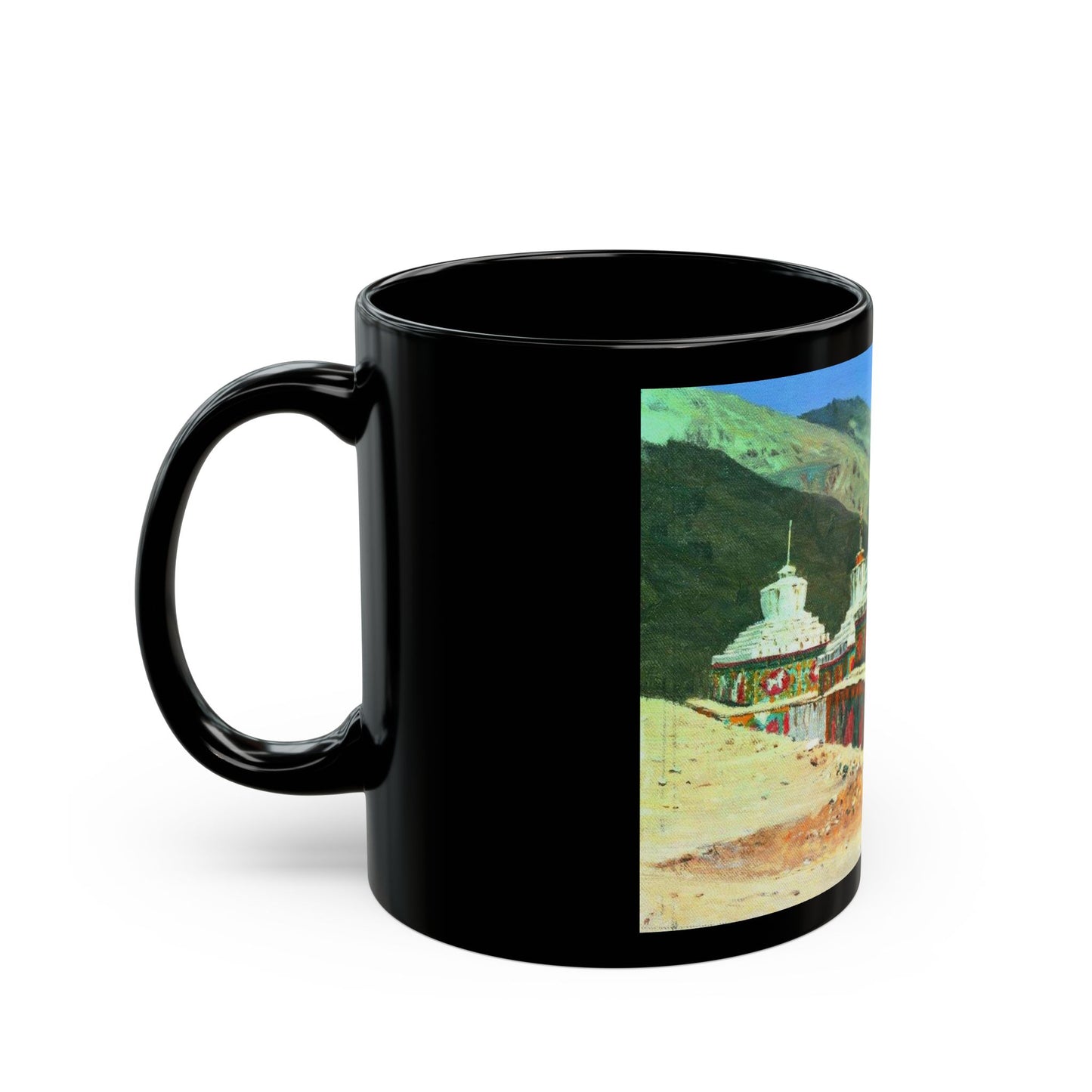 Vasily Vereshchagin (1842-1904) Reliquaries in Ladakh - Black Coffee Mug-Go Mug Yourself