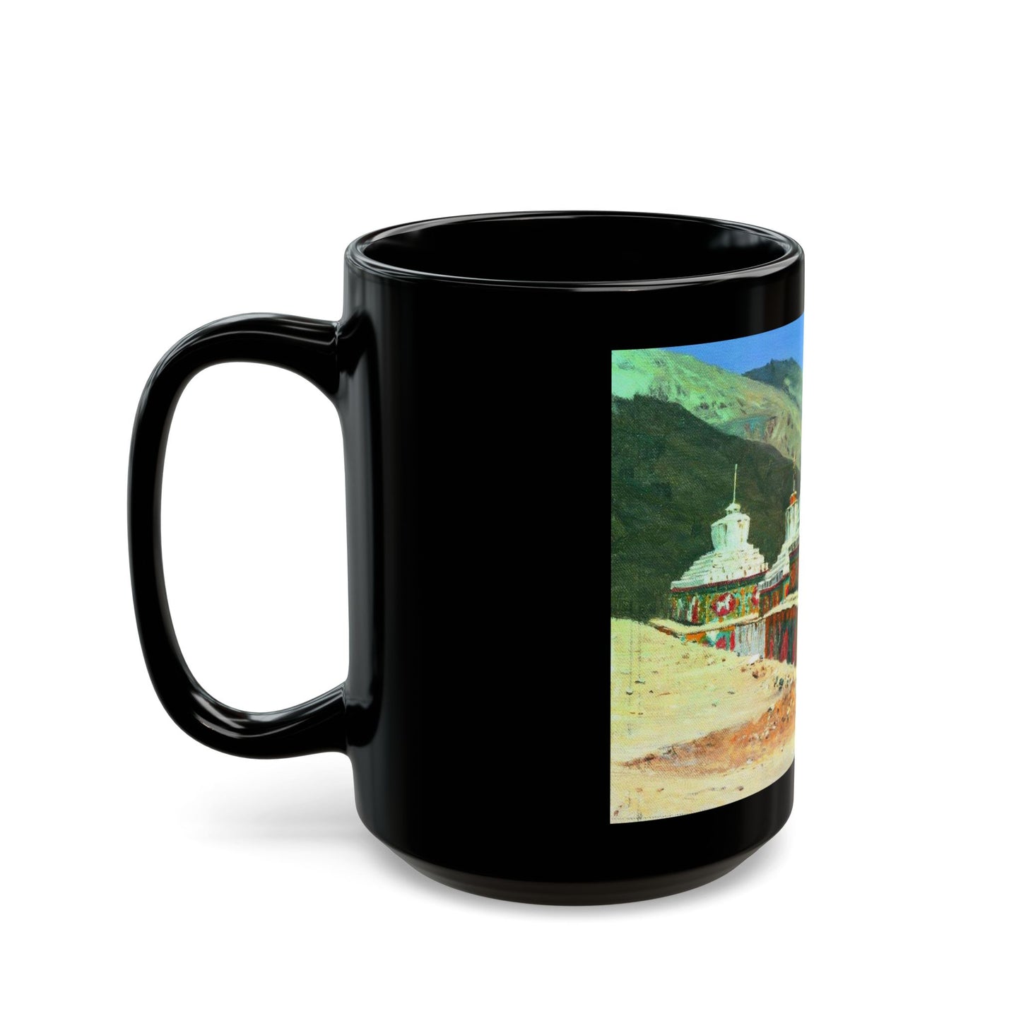 Vasily Vereshchagin (1842-1904) Reliquaries in Ladakh - Black Coffee Mug-Go Mug Yourself