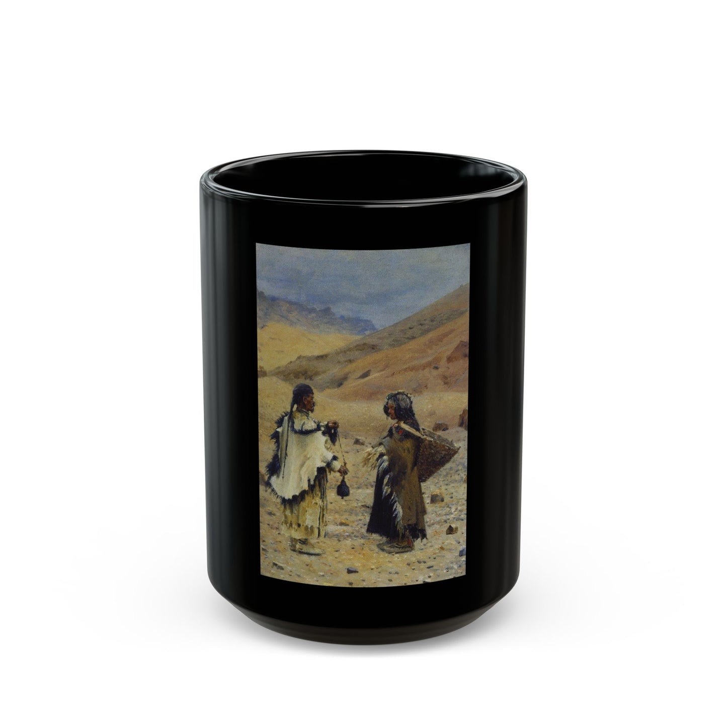 Vasily Vereshchagin (1842-1904) West Tibetans 1876 - Black Coffee Mug-15oz-Go Mug Yourself